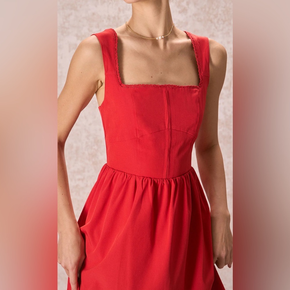 RIHOAS Red Mini Dress - Picture 2 of 5